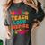 Retro Teach Love Inspire Back To School Teachers Women's Comfort Colors T-Shirt Pepper Retro Teach Love Inspire Back To School Teachers Women's Comfort Colors T-Shirt Pepper