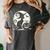 Scary Halloween Cat Costume Retro Cat Moon For Men Women Kids Women's Comfort Colors T-Shirt Pepper
