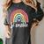 Sé Amable Spanish Bilingual Teacher Be Kind Boho Rainbow Women's Comfort Colors T-Shirt Pepper Sé Amable Spanish Bilingual Teacher Be Kind Boho Rainbow Women's Comfort Colors T-Shirt Pepper