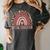 Special Education Shirt Teacher SPED Leopard Boho Rainbow Women's Comfort Colors T-Shirt Pepper