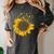 Sunflower Puzzle Pieces Autism Awareness For Mom Teacher For Women Women's Comfort Colors T-Shirt Pepper