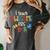 I Teach Awesome Kids Shirt Autism Special Education Teacher Women's Comfort Colors T-Shirt Pepper
