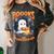 Teacher Halloween Ghost Reading Book Animal Boooks Are Women's Comfort Colors T-Shirt Pepper
