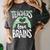 Teachers Love Brains Halloween Costume Trick Treat Zombie Women's Comfort Colors T-Shirt Pepper