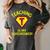 Teaching Is My Superpower Fun Elementary Teacher 1st Grade Women's Comfort Colors T-Shirt Pepper