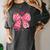 Teaching Is A Work Of Heart Pencil Bow Teacher Valentine Women's Comfort Colors T-Shirt Pepper Teaching Is A Work Of Heart Pencil Bow Teacher Valentine Women's Comfort Colors T-Shirt Pepper