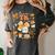 Team TK Crew Preppy Coquette Bow Pumpkin Fall TK Teacher Women's Comfort Colors T-Shirt Pepper