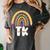 Team TK Transitional Kindergaten TK Crew Squad Teacher Kids Women's Comfort Colors T-Shirt Pepper