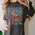 Tie Dye 2nd Grade Typography Team Second Grade Teacher Women's Comfort Colors T-Shirt Pepper