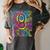 Tie Dye 8th Grade Typography Team Eighth Grade Teacher Women's Comfort Colors T-Shirt Pepper