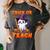 Trick Or Teach Teacher Halloween Ghost Pencil Floral Women's Comfort Colors T-Shirt Pepper Trick Or Teach Teacher Halloween Ghost Pencil Floral Women's Comfort Colors T-Shirt Pepper