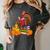 Turkey Reading Books Fall Thanksgiving Teacher Book Women's Comfort Colors T-Shirt Pepper