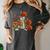 Turkey Reading Books Fall Thanksgiving Teacher Librarian Women's Comfort Colors T-Shirt Pepper