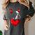 Valentine's Day Boston Terrier Dog Vector Women's Comfort Colors T-Shirt Pepper