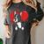 Valentine's Day Boston Terrier Heart Women's Comfort Colors T-Shirt Pepper
