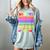 50 Days Of School Hearts Teacher Happy 50th Day Of School Women's Comfort Colors T-Shirt Bay