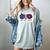 American Flag Teach Love Freedom Preschool Teacher 4th July Women's Comfort Colors T-Shirt Bay