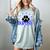 Blue Bobcats School Spirit Coquette Bow Mascot Teacher Women's Comfort Colors T-Shirt Bay