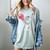 Boston Terrier Dog Blowing Chewing Bubble Gum Pink Women's Comfort Colors T-Shirt Bay