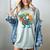 Boston Terrier Dog Riding Dinosaur T Rex Boys Women's Comfort Colors T-Shirt Bay