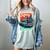 Boston Terrier Merry Christmas Tree Truck Santa Dog X-Mas Women's Comfort Colors T-Shirt Bay