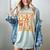 Fall In Love With Music Groovy Thanksgiving Music Teacher Men Women Girls Kids Women's Comfort Colors T-Shirt Bay