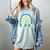 Be Kind Rainbow Down Syndrome Awareness Teacher Blue Yellow Women's Comfort Colors T-Shirt Bay Be Kind Rainbow Down Syndrome Awareness Teacher Blue Yellow Women's Comfort Colors T-Shirt Bay