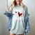 Kindergarten Has My Heart Buffalo Print Teacher Valentine Women's Comfort Colors T-Shirt Bay