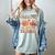 One Thankful Teacher Thanksgiving Groovy Fall Autumn Teacher Women's Comfort Colors T-Shirt Bay