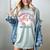 Retro Pink Christmas Santa's Favorite Art Teacher Artist Women's Comfort Colors T-Shirt Bay