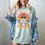 I Teach In My Pajamas Teacher Sunset Bear Retro Women's Comfort Colors T-Shirt Bay