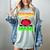 Teacher Teachers Love Brains Skeleton Hand Heart Halloween Women's Comfort Colors T-Shirt Bay