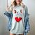 Valentine's Day Boston Terrier Dog Vector Women's Comfort Colors T-Shirt Bay