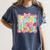100 Days Of School Preppy 100th Day Of School Teacher Kids Women's Comfort Colors T-Shirt Denim 100 Days Of School Preppy 100th Day Of School Teacher Kids Women's Comfort Colors T-Shirt Denim