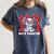 100 Days Smarter 101st Day School Dalmatian Dog Teacher Kids Women's Comfort Colors T-Shirt Denim