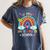 100th Day Of School Rainbow Happy 100 Days Smarter Teacher Women's Comfort Colors T-Shirt Denim 100th Day Of School Rainbow Happy 100 Days Smarter Teacher Women's Comfort Colors T-Shirt Denim