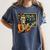 67 Teacher Halloween Skeleton Women's Comfort Colors T-Shirt Denim