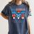 All American Teacher Pencil Coquette Bow USA Flag Teachers Women's Comfort Colors T-Shirt Denim All American Teacher Pencil Coquette Bow USA Flag Teachers Women's Comfort Colors T-Shirt Denim