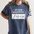 Avoid Negativity Math Teacher Women's Comfort Colors T-Shirt Denim