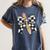 Back To School Hello Fifth Grade Teacher Coquette Pencil Bow Women's Comfort Colors T-Shirt Denim