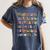 Back To School Kindergarten Teacher ABCs Animals Alphabet Women's Comfort Colors T-Shirt Denim