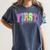 Back To School Neon Checkered First Grade Colorful Teacher Women's Comfort Colors T-Shirt Denim Back To School Neon Checkered First Grade Colorful Teacher Women's Comfort Colors T-Shirt Denim