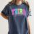 Back To School Neon Checkered Third Grade Colorful Teacher Women's Comfort Colors T-Shirt Denim