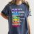 Back To School Teacher We Are Like A Box Of Crayons Women's Comfort Colors T-Shirt Denim