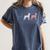 Boston Terrier 4th Of July Dog Patriotic USA Flag Man Woman Women's Comfort Colors T-Shirt Denim