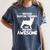 Boston Terrier Awesome Women's Comfort Colors T-Shirt Denim