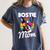 Boston Terrier Bostie Dog Breed Pet Bostie Mom Women's Comfort Colors T-Shirt Denim