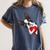 Boston Terrier Bostie Dog Kids Women Girls Women's Comfort Colors T-Shirt Denim