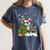 Boston Terrier Christmas Tree Lights Santa Hat Women's Comfort Colors T-Shirt Denim