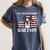 Boston Terrier Dad American Flag 4th Of July Dog Fathers Day Women's Comfort Colors T-Shirt Denim